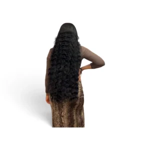Cover My Shame - 32" Deep Wave Synthetic Wigs Long Egg Curl Loose Wave Luxury Heat Resistant Fiber Synthetic Lace Wigs Women
