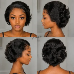 Poised | Afro Curly Pixie Cut Human Hair Wig | HD Lace Glueless Short Wig for Black Women