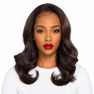 Favored | 18 Inch Brown Layered Straight 13×6 HD Lace Glueless Synthetic Wig