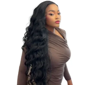 Overflow | 30" Natural Wavy 13×6 HD Lace Front Synthetic Wig | Glueless Heat Resistant Wear & Go Wig